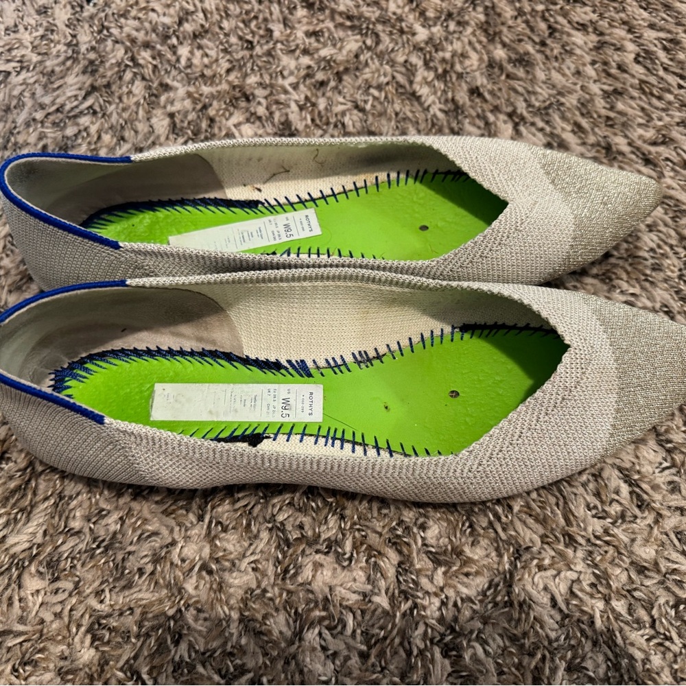 Rothy's Women's Sparkling Silver Flats
